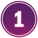 Circle icon of number one